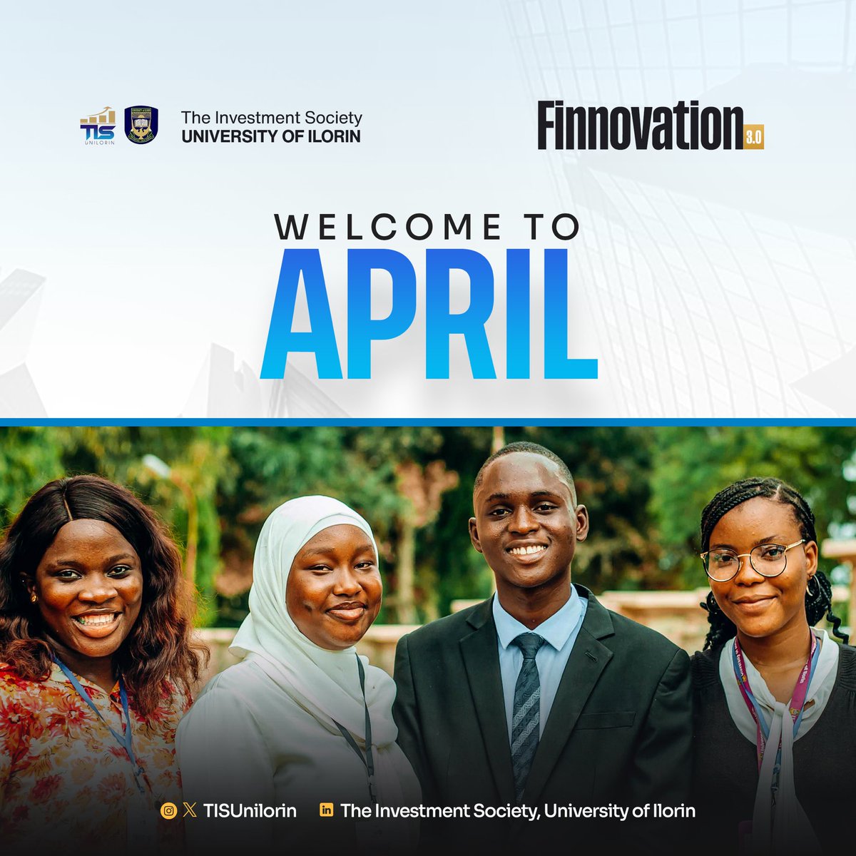 TISUnilorin's tweet photo. Happy New Month from TISUNILORIN!🤩
A new month, new opportunities and more room for growth!✨
As we step into April, we’re also gearing up for FINNOVATION 3.0! Get ready for an event you won’t want to miss.🔥
#Finnovation3.0 https://t.co/RU8m89wyxY