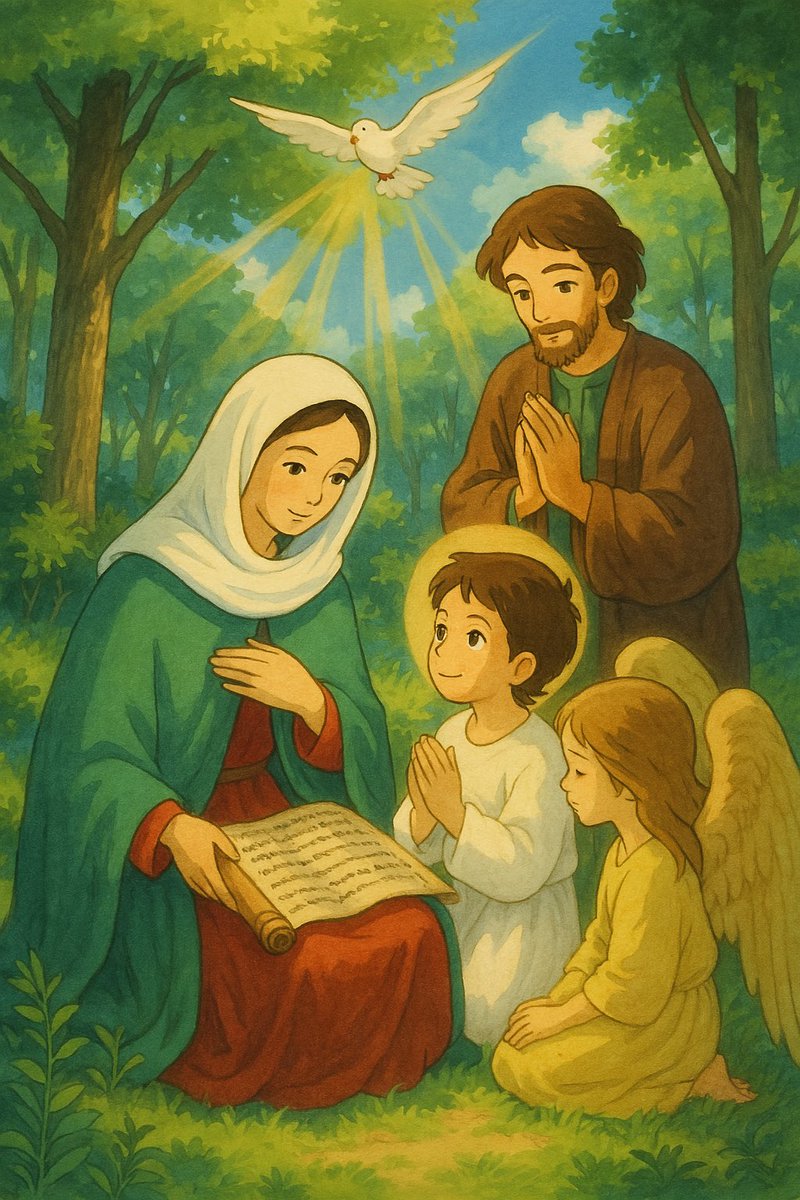 starriday's tweet photo. The domestic church—our family, the smallest unit of the Church.
Now beautifully reimagined in Ghibli style. #Catholic https://t.co/fwAVm3ojMo