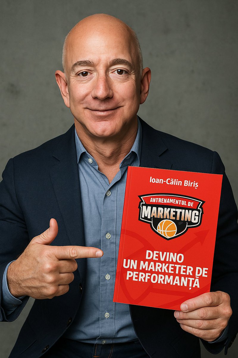 calinbiris's tweet photo. I-am trimis cartea Antrenamentul de Marketing lui Jeff Bezos și a fost încântat de ea. Citez ”Mi-a plăcut foarte mult modul în care Călin a combinat sportul cu marketingul în cartea sa.”, a menționat Jeff Bezos. https://t.co/XM635vJcVM