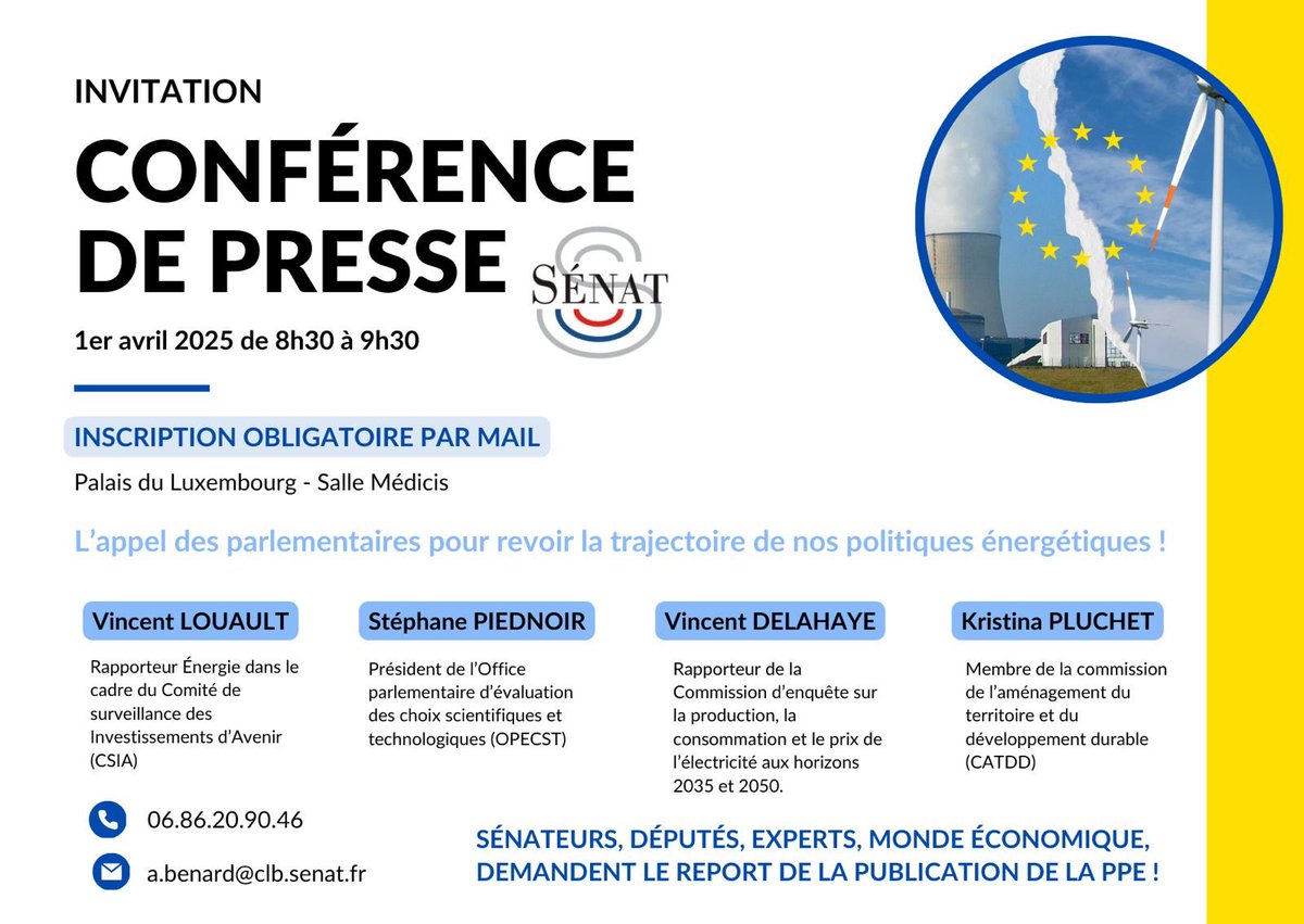 La nouvelle Programmation Pluriannuelle de l'Energie (#PPE) ne tient pas compte du rapport de la Commission d’enquête du #Sénat, le prix de l’#électricité va flamber ! « L’appel des parlementaires à redessiner notre trajectoire énergétique ».