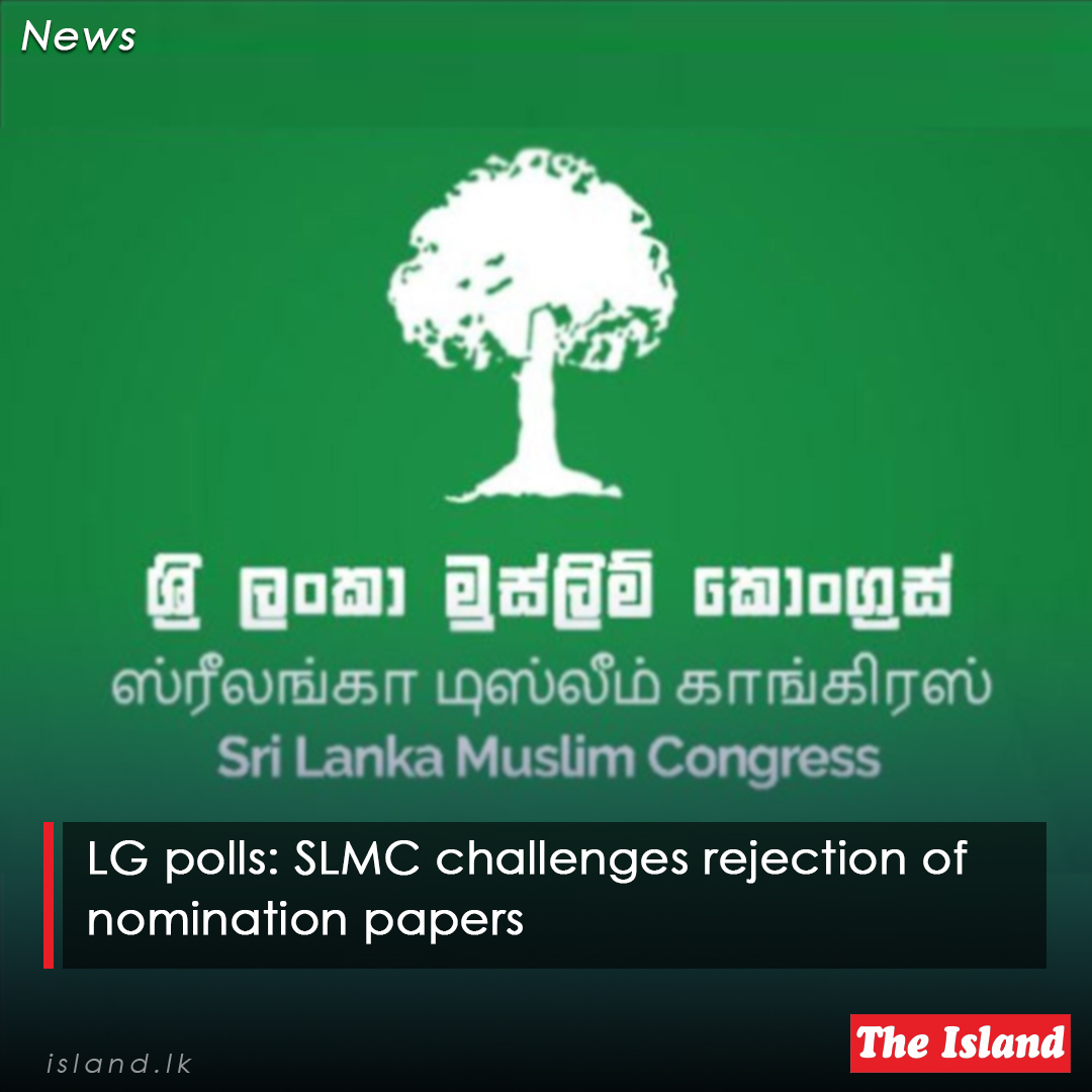 theisland_lk's tweet image. tinyurl.com/yd4xmehk

LG polls: SLMC challenges rejection of nomination papers

#TheIsland #TheIslandnewspaper #SLMC