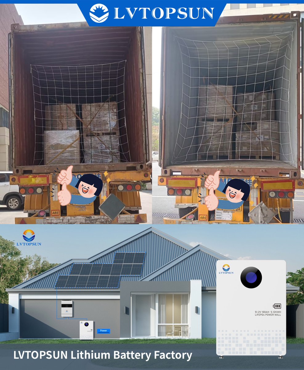 LVTOPSUN's tweet photo. Ready For Shipments🚢
Ready For Power 🔋
Your Energy Solution Is on the Way👏

https://t.co/tAH2wJMwPJ

#LVTOPSUN #LithiumBattery #LiFePO4

#SolarBattery #Solarsystem https://t.co/SiFC3Dolfm