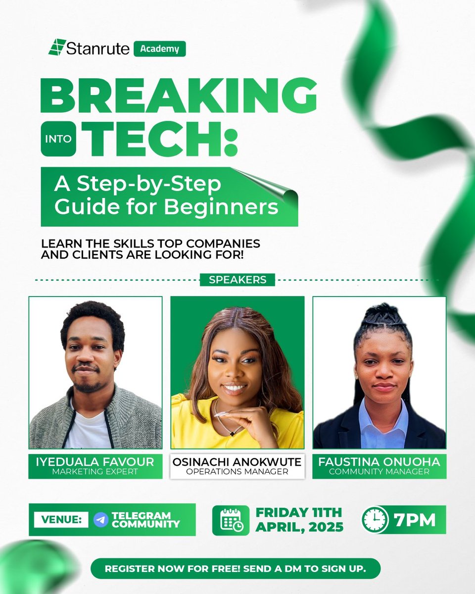 WANT HIGH-PAYING OPPORTUNITIES? THIS IS YOUR CHANCE!

What you’ll learn:
✔️ How to stand out and get hired fast
✔️ The most in-demand skills

And the best part? It’s FREE!
Secure your spot now!
🔗 Sign up here: forms.gle/GGnURi6Cjvxors…
DM for details.

#masterclass #techbeginner