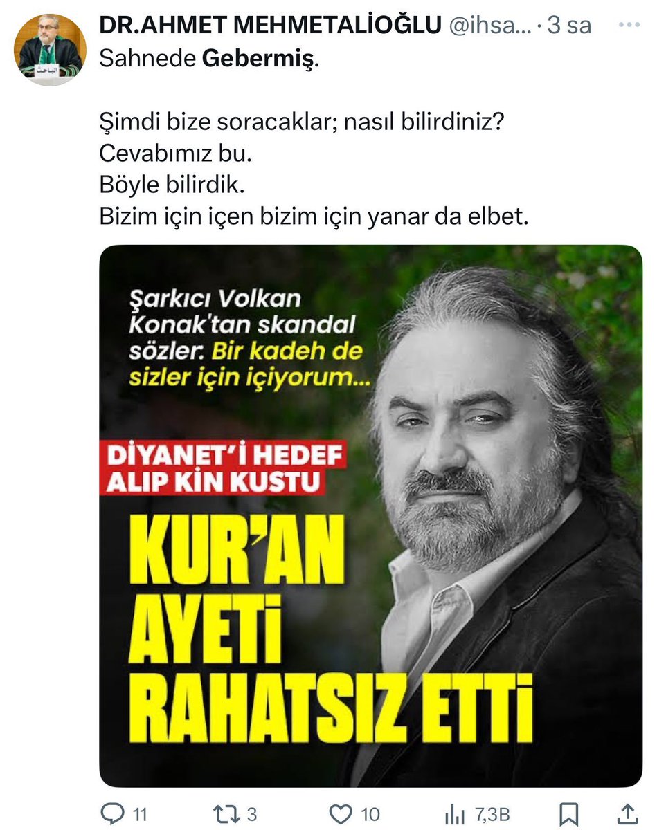 HALKA KİN VE  NEFRET AŞILAYAN   SÖZDE MÜFTÜ,  SÖZDE  İNSANSI YARATIK HAKKINDA HİÇ  BİR ŞEY  YAPMAZLAR,,YAPMAYACAKLAR  ..!!!

yazıklar olsunnn...

önce İNSAN olun, sonra  müftü  ...!!!!

#gebermis Çorum Cerrahpaşa Kılıçdaroğlu
#volkankonak Zülfü Livaneli Bahçeli
