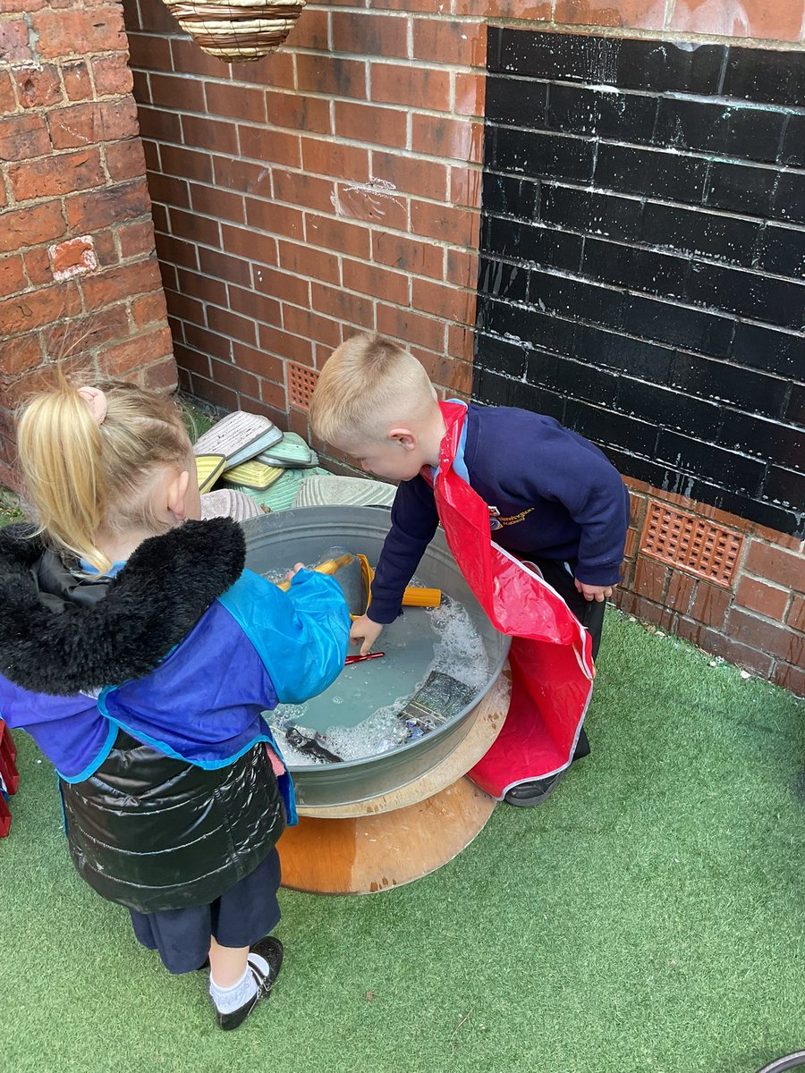 We practised our squiggle moves outside today.