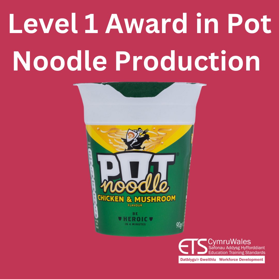 We’re pleased to announce that we are launching our Level 1 Award Pot Noodle production course. 🍜 

For more details, please follow the link below ⬇️ 

🔗 linktr.ee/etswales?utm_s… 🔗