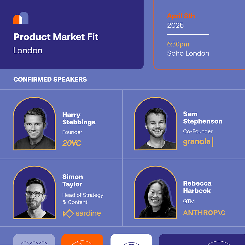 London isn't trying to be SF - we've got our own tech vibe and some of the best talent in world. 

But - there are less high-quality events. So we're changing that.

Join us for an incredible night of conversation about everything Product Market Fit! 🔥 🎉

🚀<a href="/HarryStebbings/">Harry Stebbings</a>