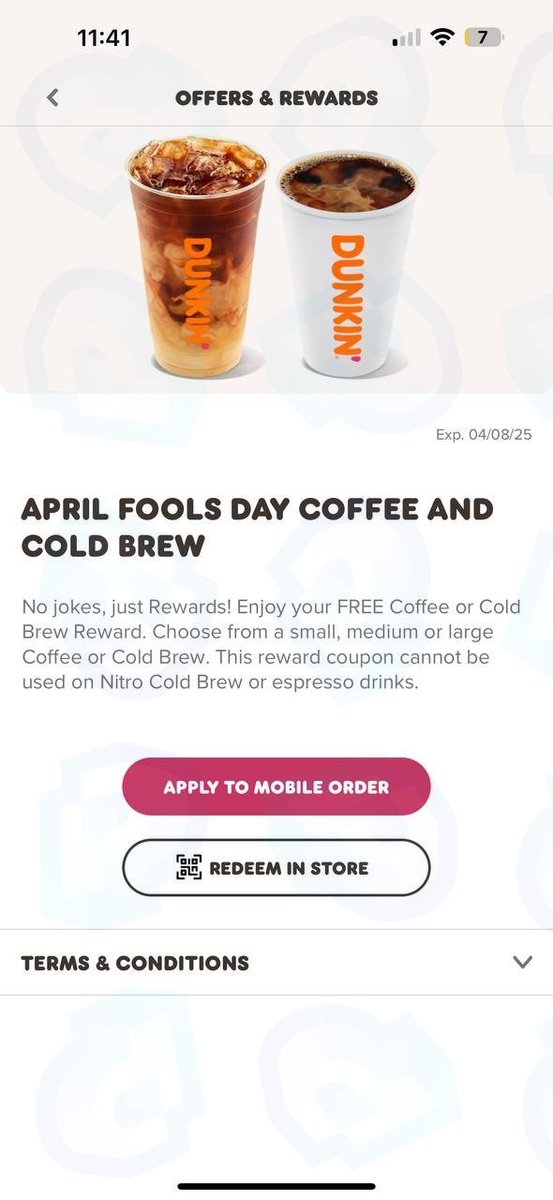 thedealsguy_'s tweet photo. Free Dunkin coffee
Code: THISISNOTAJOKE https://t.co/RImxlcFWTV