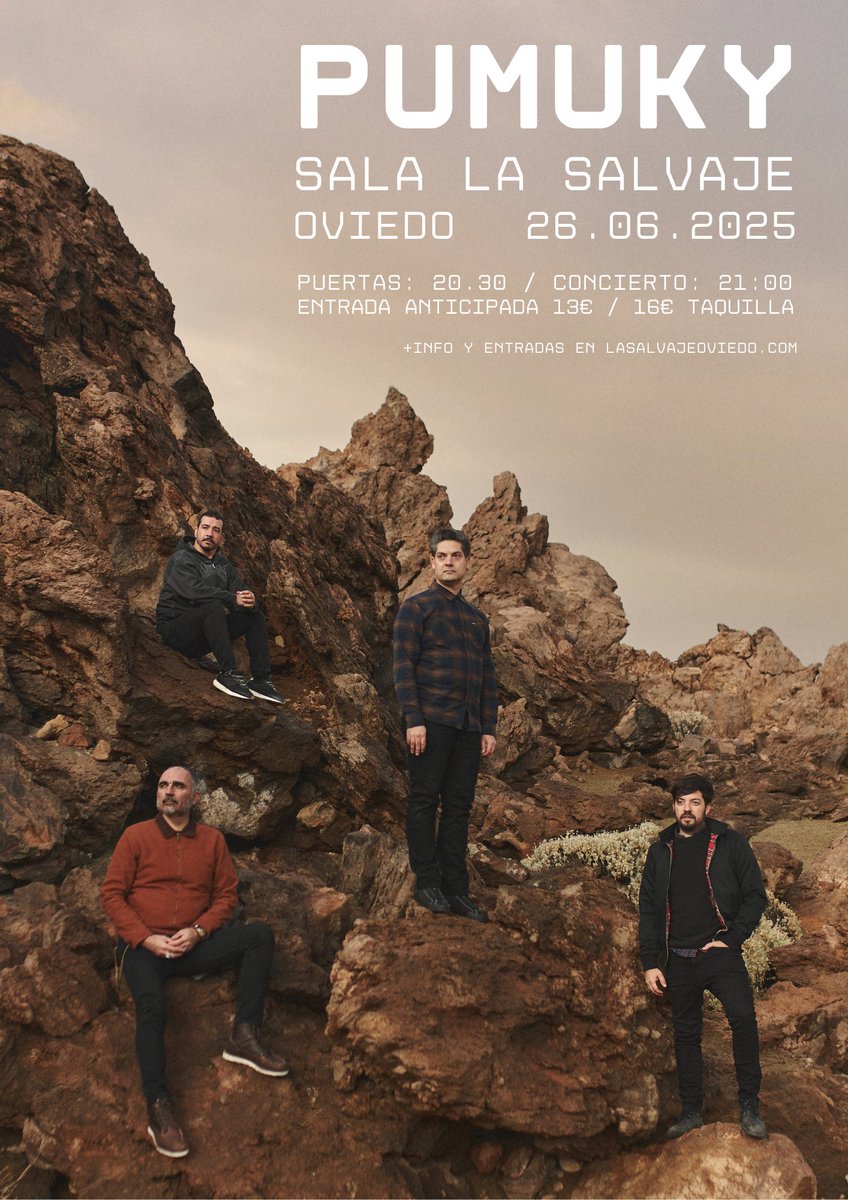 Pumuky (@pumuky_banda) on Twitter photo Sí, habrá algunas presentaciones de "No sueltes lo efímero" en directo, y la primera de ellas será el 26 de junio en Oviedo, en uno de los últimos festejos de la sala <a href="/lasalvaje_ovd/">La Salvaje</a>.
Más fechas pronto. Sí, habrá algunas presentaciones de "No sueltes lo efímero" en directo, y la primera de ellas será el 26 de junio en Oviedo, en uno de los últimos festejos de la sala <a href="/lasalvaje_ovd/">La Salvaje</a>.
Más fechas pronto.