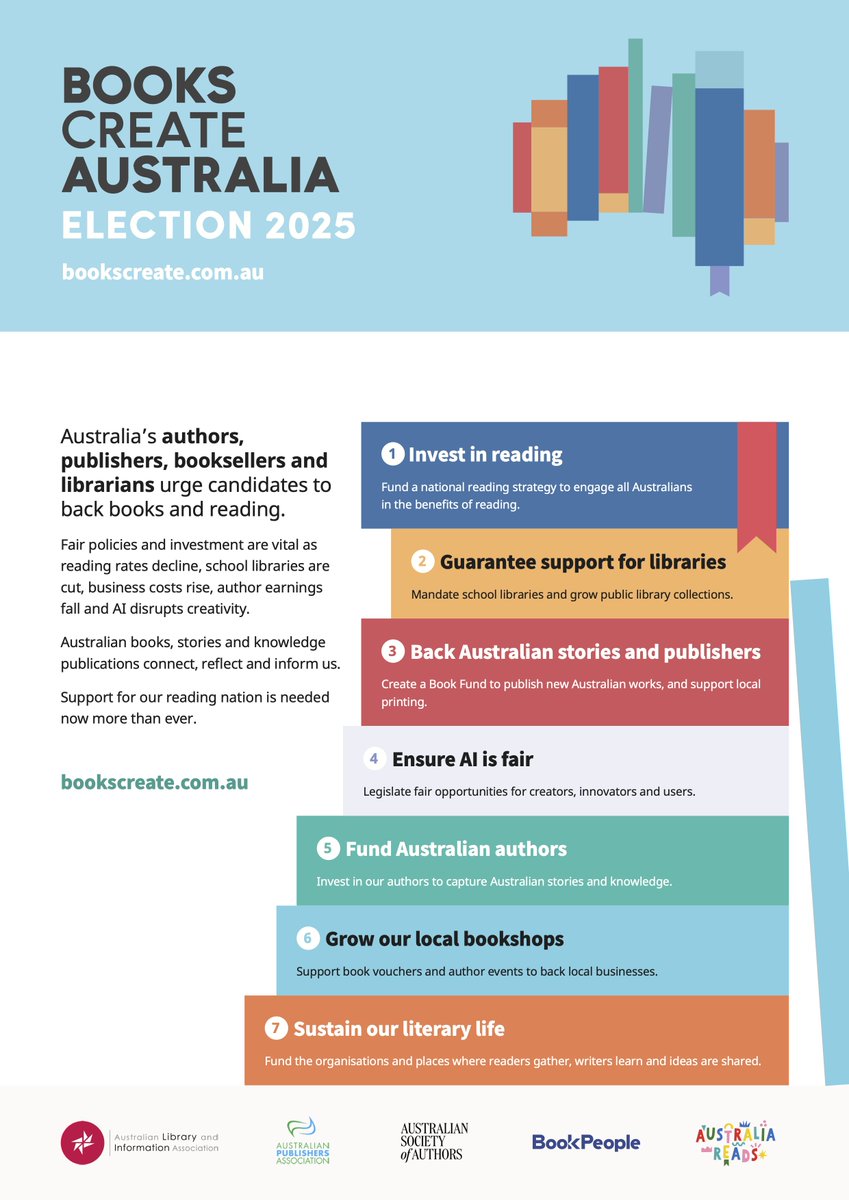 A thriving reading culture is essential for a happy, healthy and democratic country. This Australian Federal election, show your support for reading, and ask your local candidates to back books.