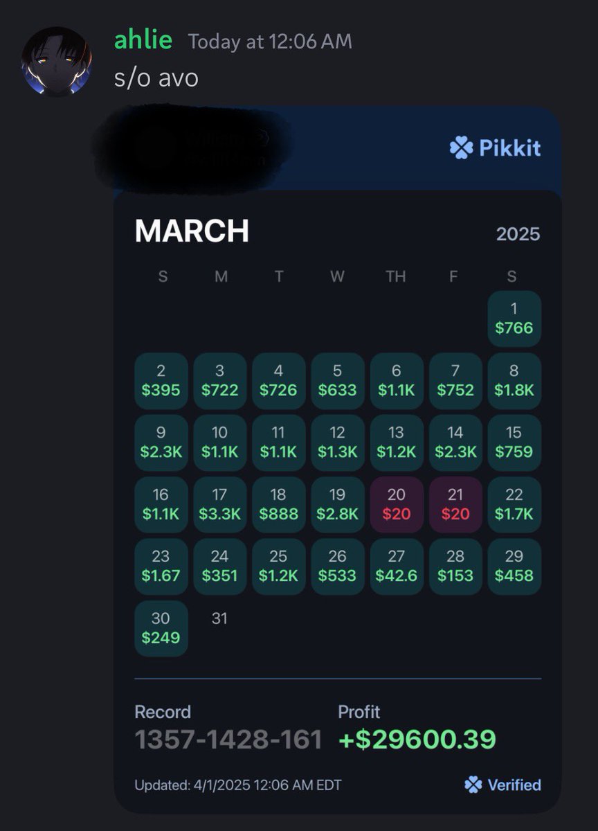 avodotbet's tweet photo. This is not an April Fools joke, this is real, and you could do it too๐ฎโ๐จ๐ธ
#ProfitWithAVO
Join our free discord community: https://t.co/bNrkeBhZQL
Or try the free version of our product before signing up: https://t.co/QwgAy2T5cZ
#AVO #Arbitrage #EV #SideHustle https://t.co/NoV90o6ud3