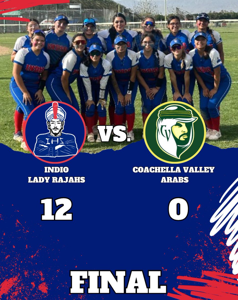 mgordillo72's tweet photo. Varsity Baseball Team with 1-0 Win over Rivals CVHS Arabs. 

While little sis and the Lady Rajah Varsity Softball Team with the 12-0 W Over Rivals CVHS Arabs

Good start off for DVL @DesertSunSports @Mrs21Rodriguez https://t.co/CB7VWVr88y