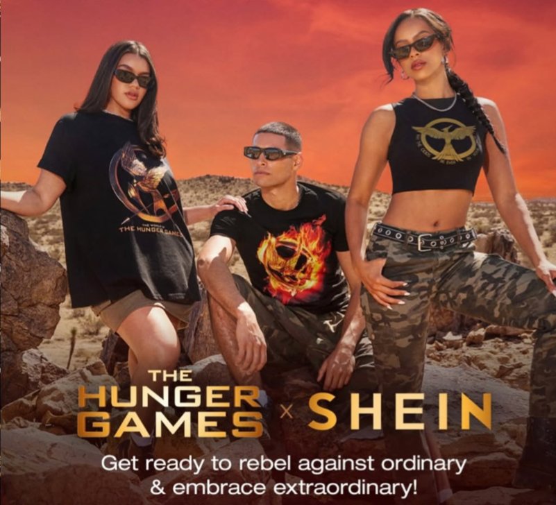 oh that's..... the hunger games collaborating with a fast fashion sweatshop labor company......