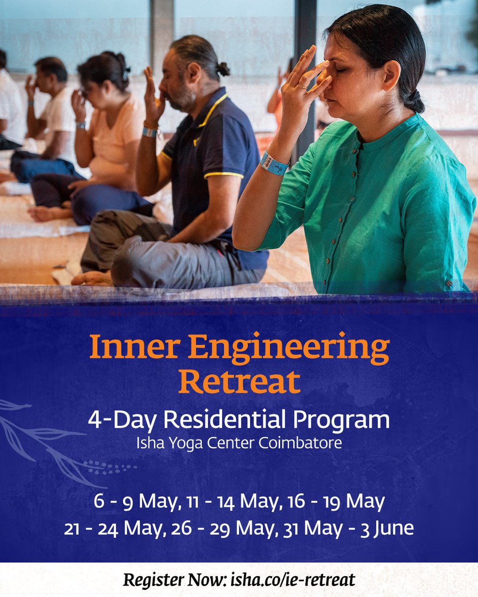 Are you longing for a more fulfilling life? Join the Inner Engineering Retreat - a transformative 4-day residential program at Isha Yoga Center Coimbatore. Take advantage of the opportunity of staying in a consecrated space designed to accelerate your spiritual wellbeing as part