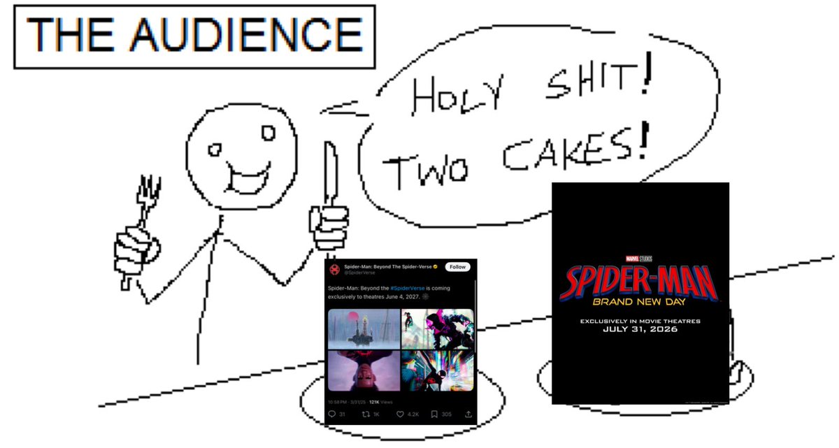 StarIiteMoon's tweet photo. pretty spectacular 

#SpiderMan4 #BeyondTheSpiderverse https://t.co/L1pmv3JxSN
