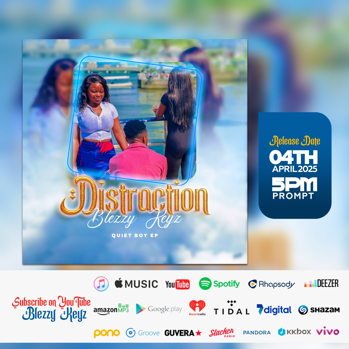 KeyzBlezzy's tweet photo. Set you timer Beautiful people Distraction drops this Friday 

Blessed month Quietance(fans) and Y'all.

#fyp #music https://t.co/t7qACoatBt
