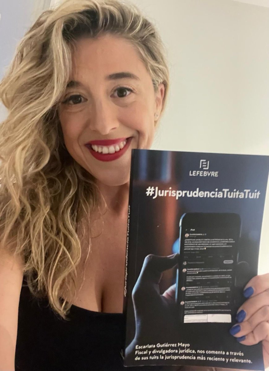 En ocasiones los sueños se cumplen❤️
Os anuncio con mucha ilusión la publicación de mi libro #JurisprudenciaTuitaTuit d <a href="/Lefebvre_ES/">Lefebvre</a> con la recopilación d todos mis hilos jurídicos, divididos x materias y actualizados. Prólogo del gran Antonio Del Moral👇

lefebvre.es/tienda/catalog…