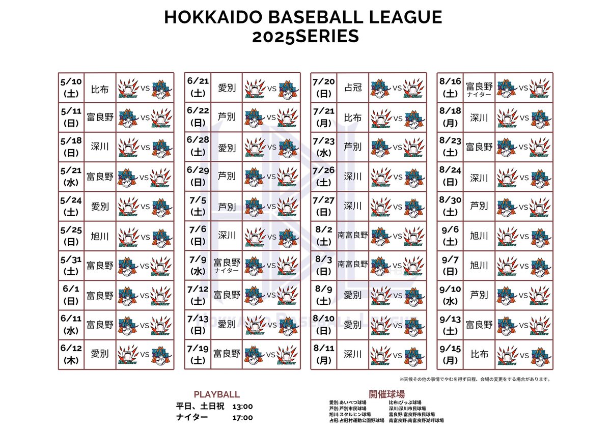 HBL（北海道ベースボールリーグ） tweet media
