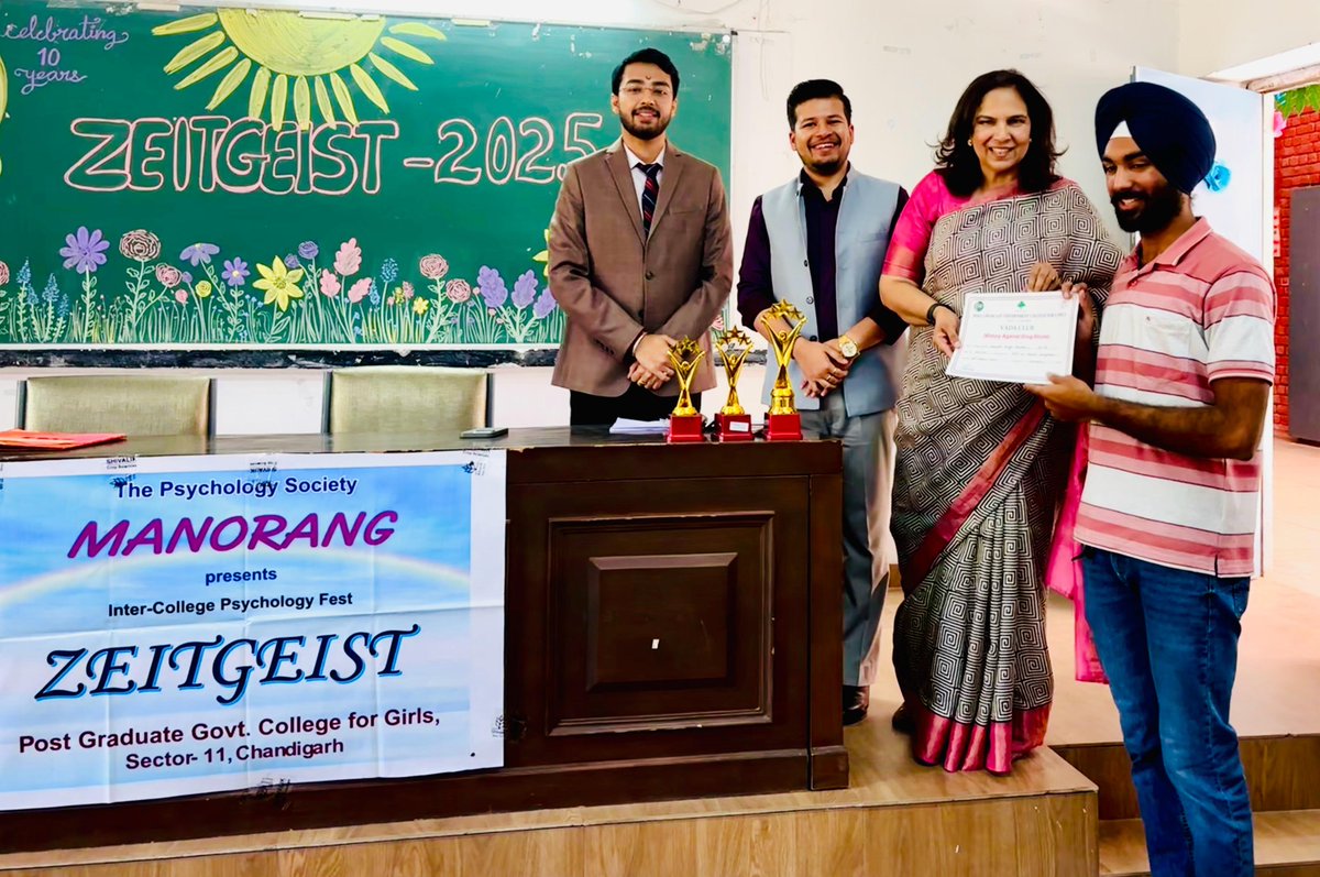 nmbcchd's tweet photo. Under the Viksit Bharat 2047 vision for a drug-free India, a Just a Minute (JAM) Youth Forum was organized at Post Graduate Government College for Girls, Sector 11, Chandigarh, with the aim of engaging and empowering youth in substance abuse prevention. https://t.co/DoN9m1cqr1