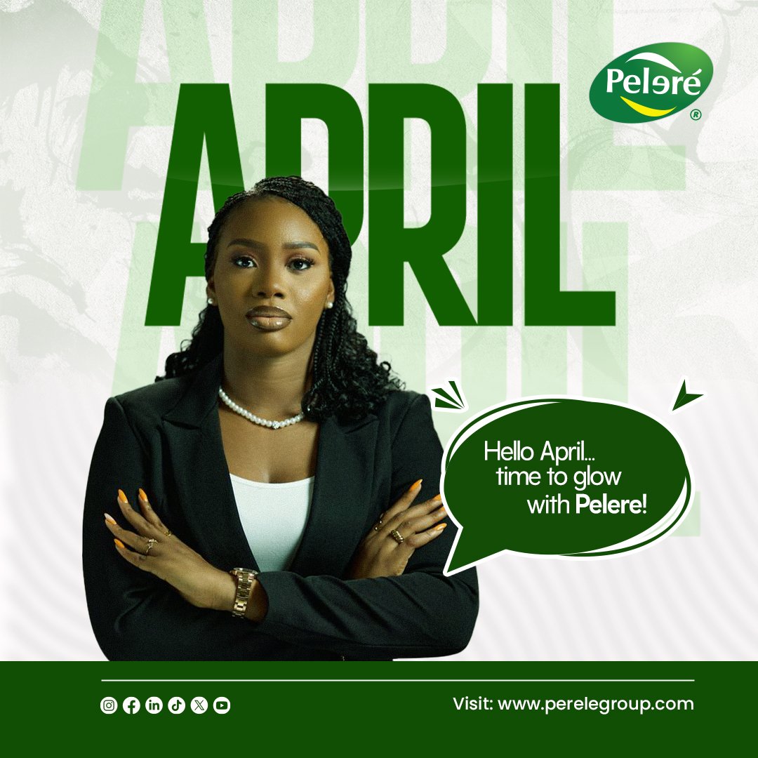 Hello, April! 🌸

A new month brings fresh beginnings and endless possibilities! 

At Pelere Group, we’re here to keep you naturally radiant all month long. 💚

Let’s make April a month of growth, wellness, and success! 

#HelloApril #NewMonthNewGoals #PurelyNatural #PelereCares