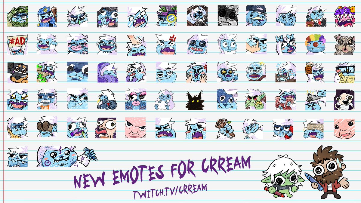 AvidAusten's tweet photo. Got some fresh new emotes for @CrReaM, enjoy! https://t.co/QMFxpjfWks