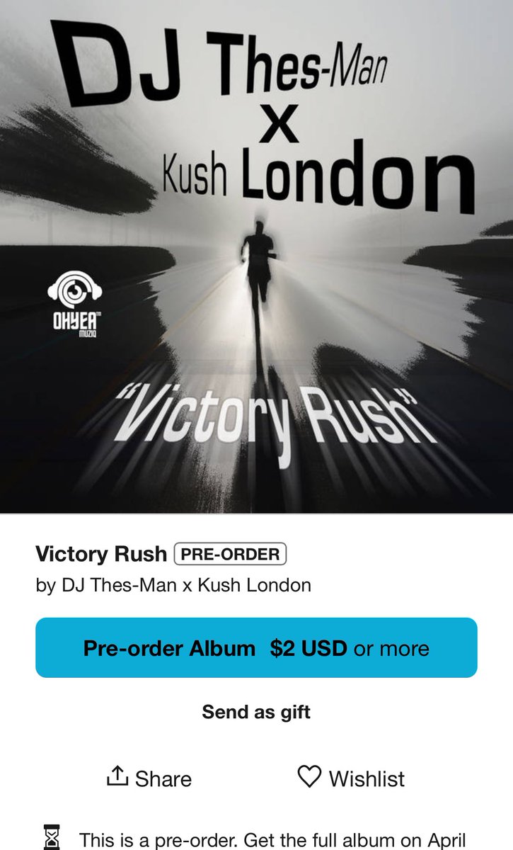 OHYEAMUZIQ's tweet photo. Victory Rush - DJ Thes-Man x Kush London
Now available exclusively to pre-order on Bandcamp &amp; Traxsource. 
Release Date: 11 April 2024

Bandcamp: https://t.co/lPqhNlW0JP

Traxsource: https://t.co/3TPLHt3uo9 https://t.co/vWiYVJMYZE