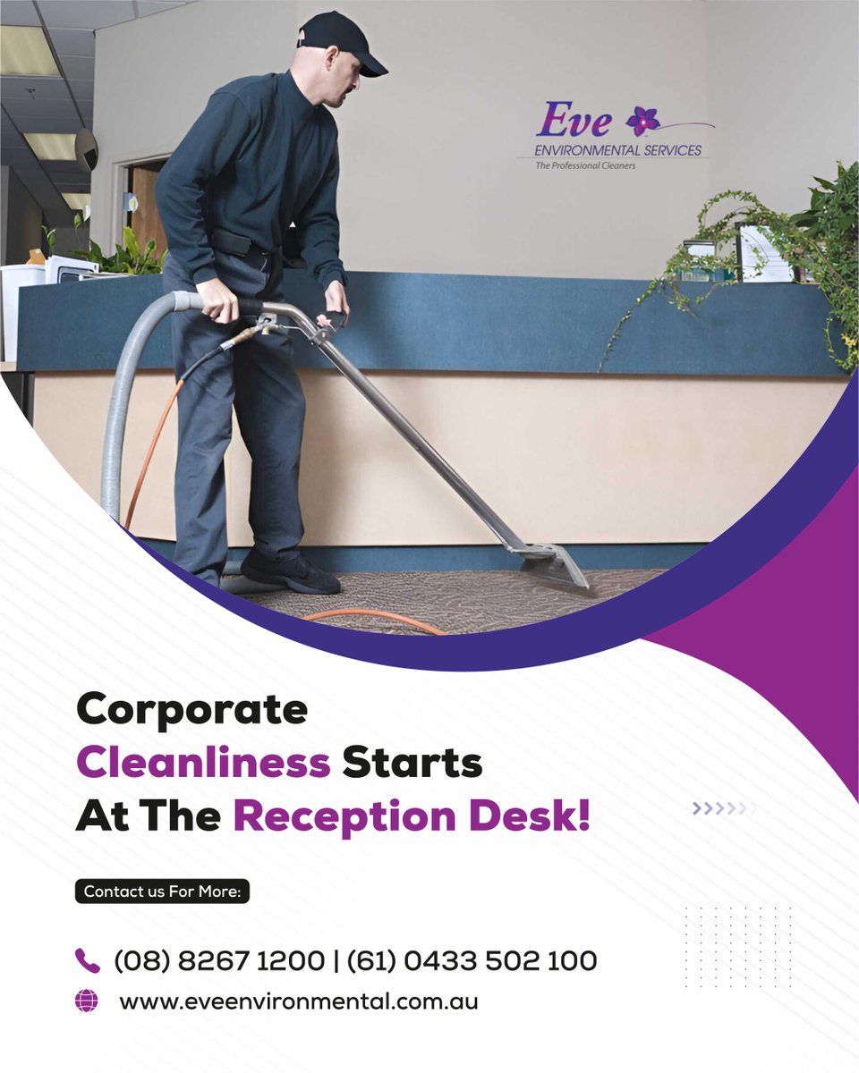 EveEnvServices's tweet image. A clean reception sets the tone for success. Let us make your first impression a lasting one!

🌐 Website - eveenvironmental.com.au
📞 Call - (08) 8267 1200,  (61) 0433 502 100

#OfficeCleaningServices #ProfessionalWorkspaces #CorporateCleaningExperts #EveEnvironmentalServices