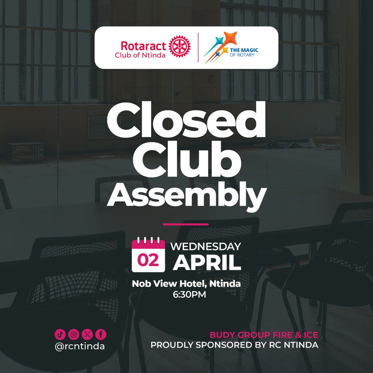 Rotaract Ntinda (@rctntinda) on Twitter photo Greetings partners in service and friends of <a href="/rctntinda/">Rotaract Ntinda</a> we are having a club assembly
We encourage to visit other Wednesday clubs like <a href="/RctNajjeera/">Rotaract Club of Najjeera</a> @rctbukoto @rctnamugongo etc
See you next week😎
#clubassembly
#ntindawednesdays Greetings partners in service and friends of <a href="/rctntinda/">Rotaract Ntinda</a> we are having a club assembly
We encourage to visit other Wednesday clubs like <a href="/RctNajjeera/">Rotaract Club of Najjeera</a> @rctbukoto @rctnamugongo etc
See you next week😎
#clubassembly
#ntindawednesdays