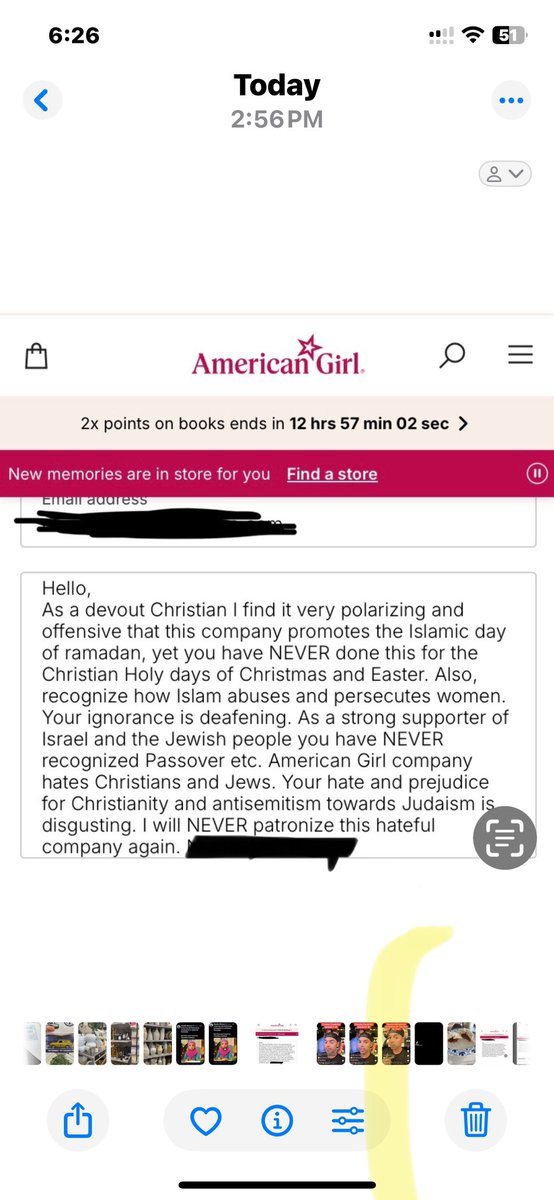 djt_cic45's tweet photo. @nataliegwinters Here’s my email to American Girl! 🤬🤬 #BoycottAmericanGirl #POSs https://t.co/mLGTr8UbAJ