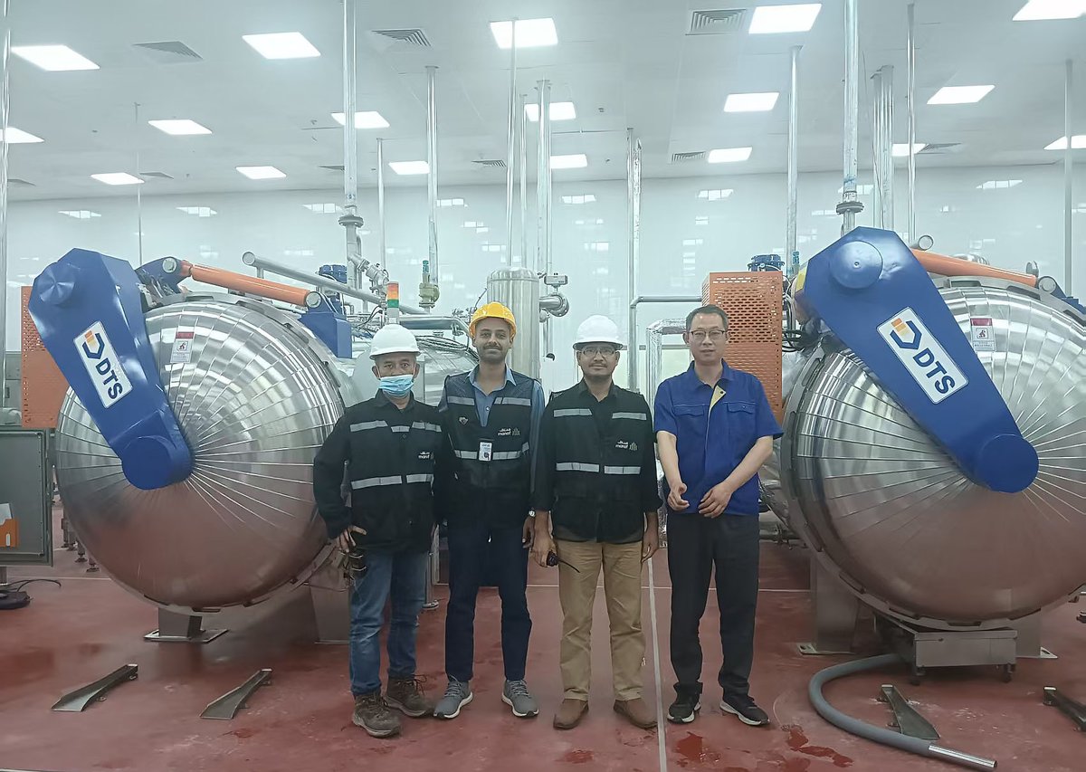 retort_machine's tweet image. DTS is present at the Saudi customer site. 👍 

We are deeply thankful to customers for choosing us. 🤝 

#Retort #Autoclave #Sterilization #DTSmachine