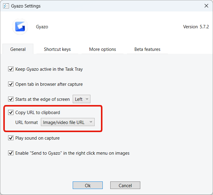If you are using Gyazo for Windows with Gyazo Pro and Gyazo Teams, you can now copy direct links to captured images and videos to the clipboard. You can instantly share the URL of content like .jpg, .png or .mp4. Please try it out.