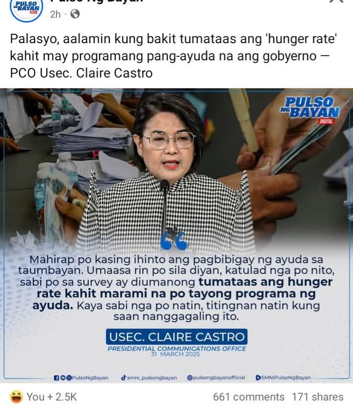 Aalamin? pag aaralan? hindi ba naman kayo BOBO.. Ayuda lang kase alam niyo.  Kaya nagiging tamad ang mga ibang tao, yang ayuda ninyo hindi yan aabot ng isang buwan o taon wag niyong turoan ang taumbayan na mamumuhay nalang dahil may ayuda. Kaya tumataas ang hunger rate kasi