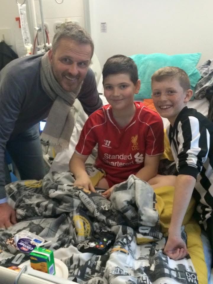 loopyloupalmer's tweet photo. Many of you will remember the story of my son Archie &amp; his best friend Myles. I’m devastated to report that Myles sadly lost his life on Sunday 30th March.Thank you for everyone’s lovely messages over the years about Myles progress, and to #LiverpoolFC and #WBA  💔@DietmarHamann https://t.co/x4Jbr2XiBL