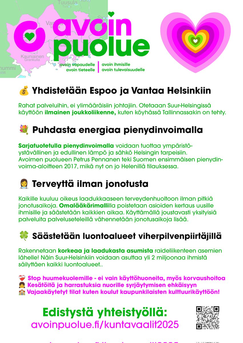 petruspennanen's tweet image. En valitettavasti ole ehdolla näissä vaaleissa. Otan lomaa politiikasta ja katson tilannetta uudestaan tulevissa vaaleissa.

Suosittelen äänestämään Avoimen Puolueen erinomaisia ehdokkaita! Tässä Helsingin flyeri jonka suunnittelin.

Muiden kuntien ehdokkaat löydät täältä:…