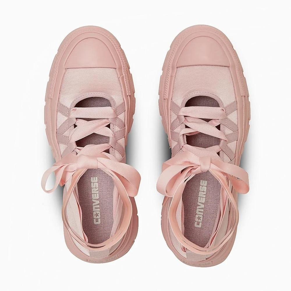 コンバース“まるでバレエシューズ”な厚底スニーカー、リボンシュー