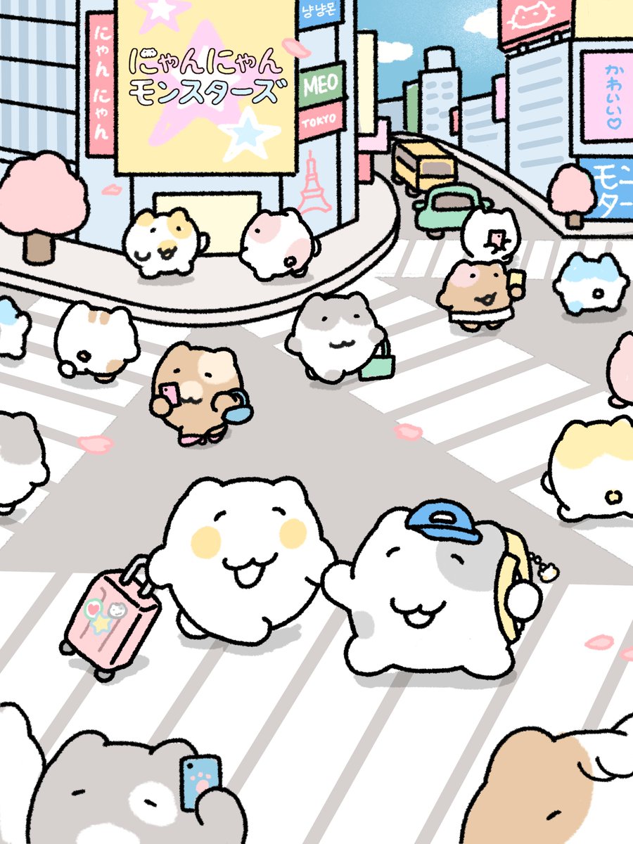 nyanmon_jp's tweet photo. にゃんにゃんモンスターズ日本上陸！
日本のみんな、
これからにゃんとモンをよろしくね💛💙
#にゃんにゃんモンスターズ #にゃんモン https://t.co/NkvDZBNo0N