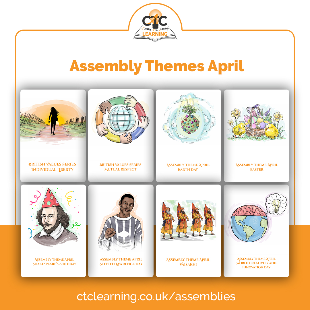 CTC_Learning's tweet image. Our April Assembly themes are here! Take a look on our website for instant downloads. ctclearning.co.uk