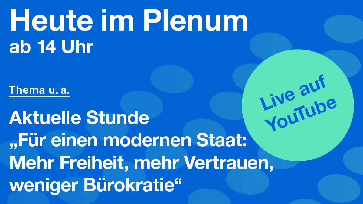 Bayerischer Landtag (@landtag_bayern) on Twitter photo Heute u. a. in der 47. Plenarsitzung #LTBY:
▶️ #AktuelleStunde auf Vorschlag <a href="/csu_lt/">CSU-Landtagsfraktion</a>: „Für einen modernen Staat: Mehr Freiheit, mehr Vertrauen, weniger Bürokratie“
▶️ Beratung der zum Plenum eingereichten Anträge der Fraktionen
LIVE mitverfolgen auf: youtube.com/watch?v=VteFfo… Heute u. a. in der 47. Plenarsitzung #LTBY:
▶️ #AktuelleStunde auf Vorschlag <a href="/csu_lt/">CSU-Landtagsfraktion</a>: „Für einen modernen Staat: Mehr Freiheit, mehr Vertrauen, weniger Bürokratie“
▶️ Beratung der zum Plenum eingereichten Anträge der Fraktionen
LIVE mitverfolgen auf: youtube.com/watch?v=VteFfo…