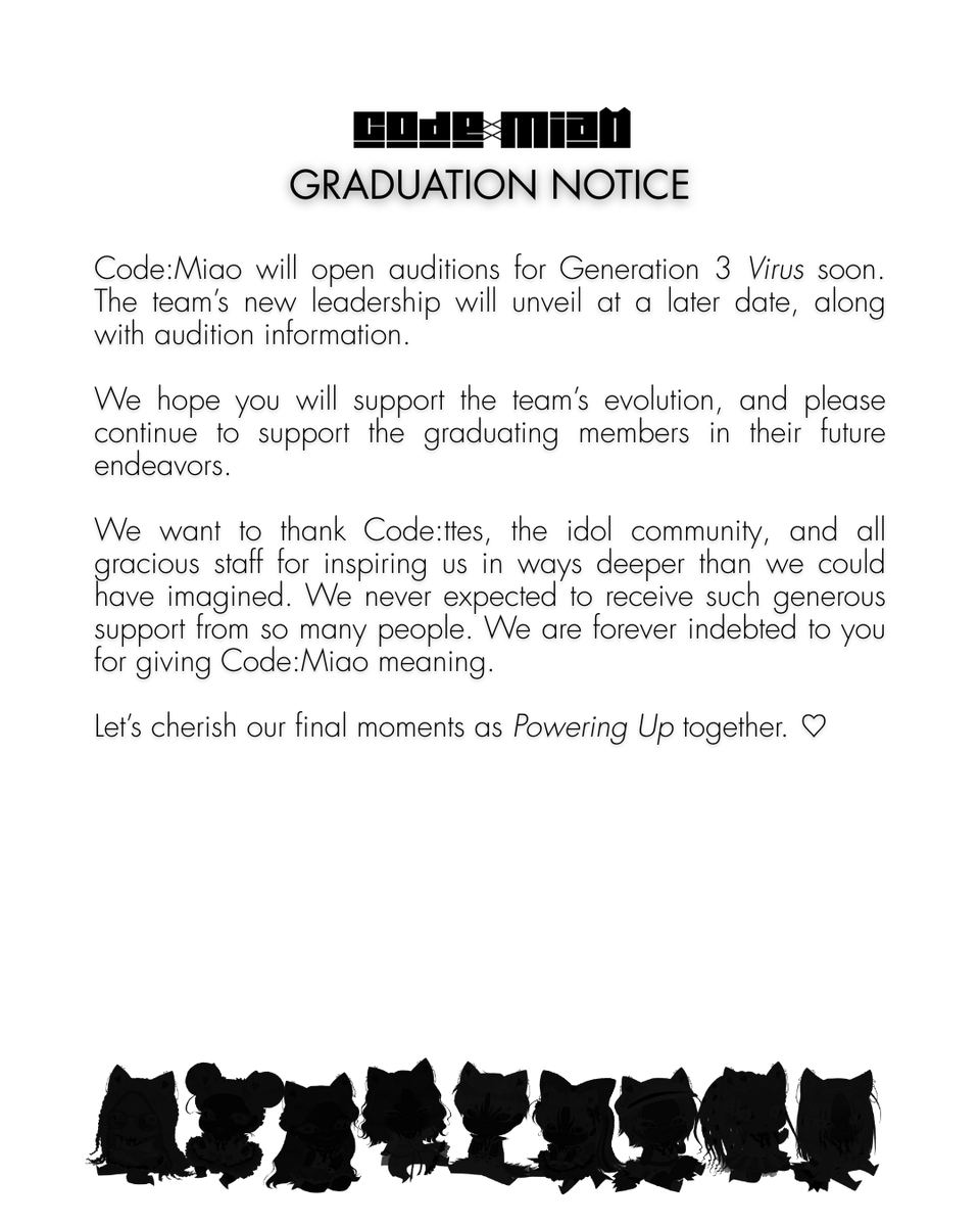 codexxblur's tweet photo. 【GRADUATION NOTICE】 https://t.co/IRLQG5YRFa