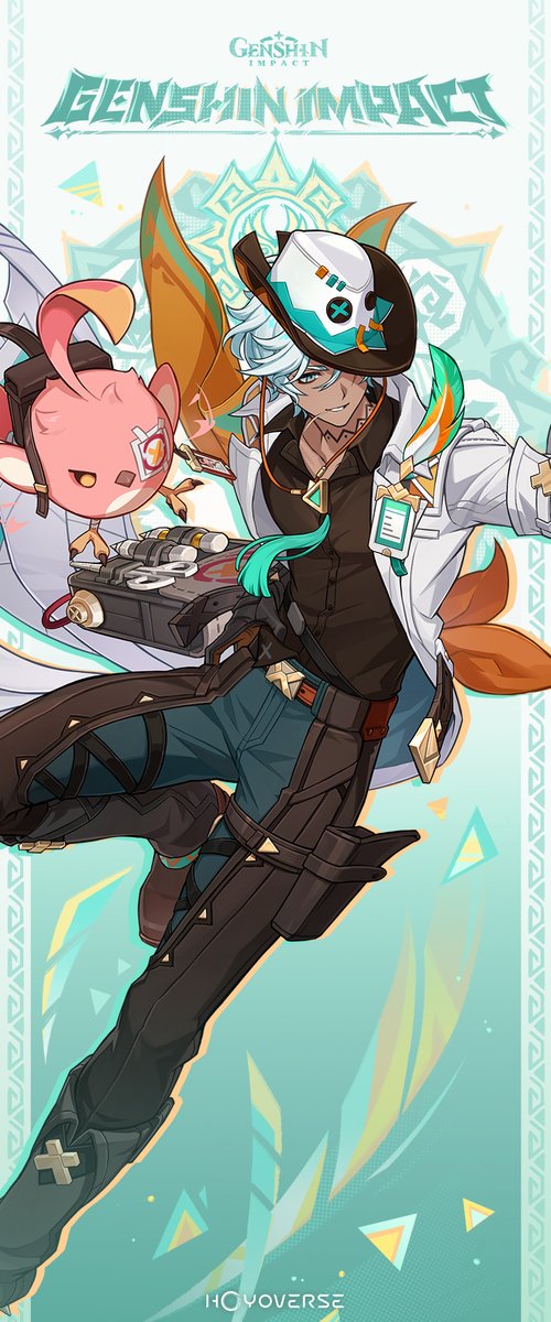 #GenshinImpact #Ifa
"Last time Ifa swung by, he picked up two jars of honey. I guess he's making more crackers for baby saurians... Ah, don't get me wrong, I'm not complaining. I just hope he remembers to leave some for me."
— Ororon

◆ Name: Ifa
◆ Title: In the Wake of