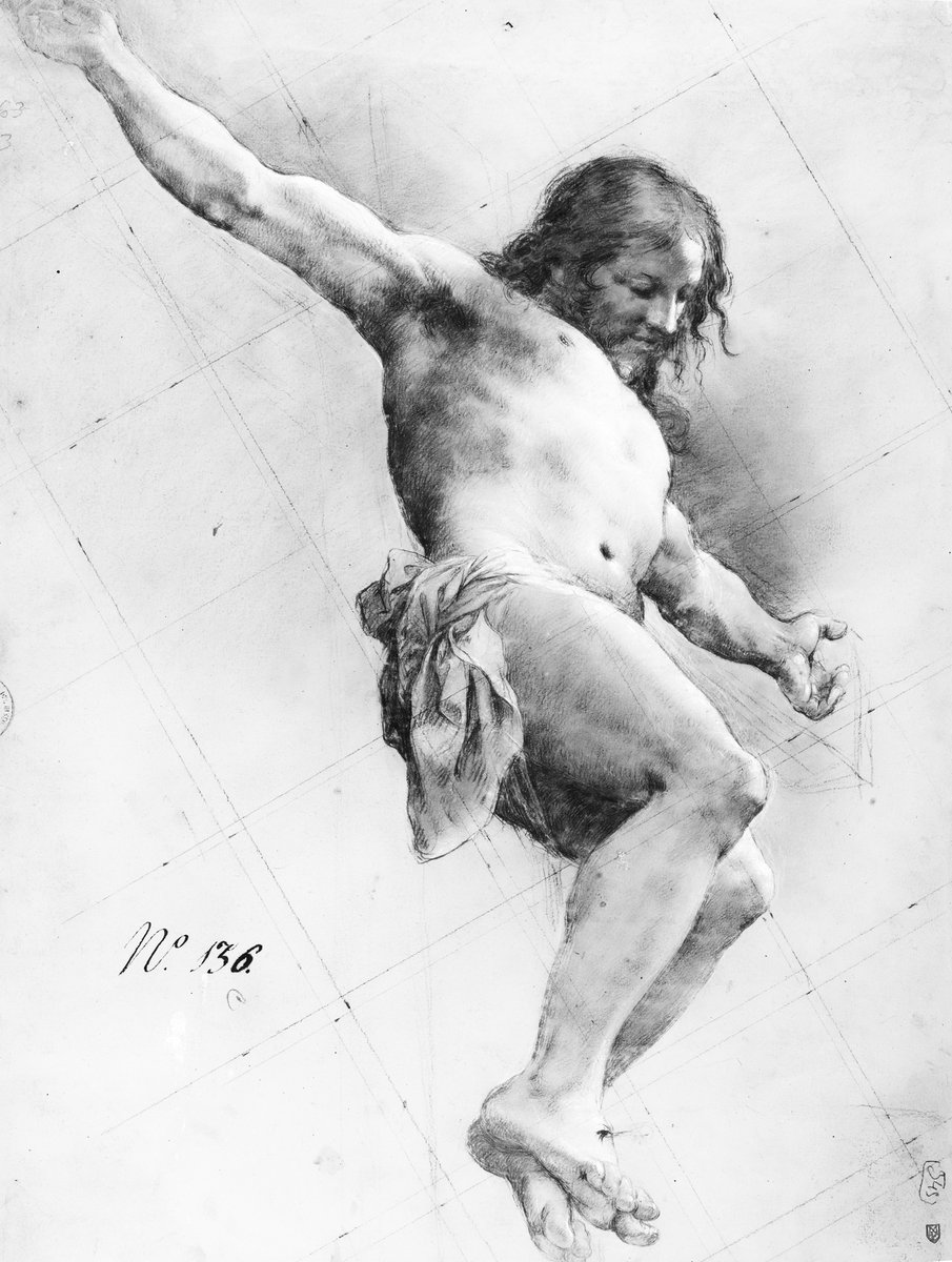 visual_logos's tweet image. Estudio para un crucificado - Francisco Bayeu y Subías - 1766