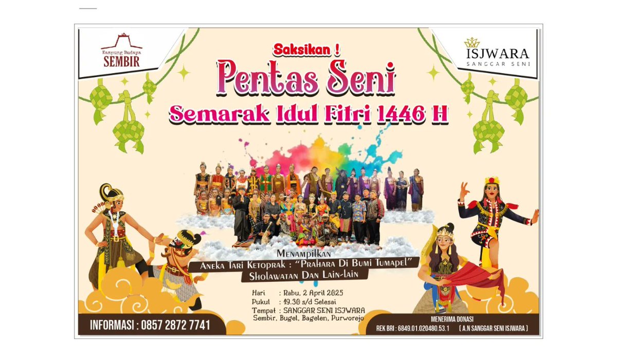 ig: @AgendaPurworejo (@agendapurworejo) on Twitter photo 📅 3 Syawal 1446 H
⏳ 19.00
📍 <a href="/ILOILOCAFEMEDIA/">ILO ILO CAFE MEDIA PURWOREJO</a>
#AgendaPurworejo | #VisitJawaTengah 📅 3 Syawal 1446 H
⏳ 19.00
📍 <a href="/ILOILOCAFEMEDIA/">ILO ILO CAFE MEDIA PURWOREJO</a>
#AgendaPurworejo | #VisitJawaTengah