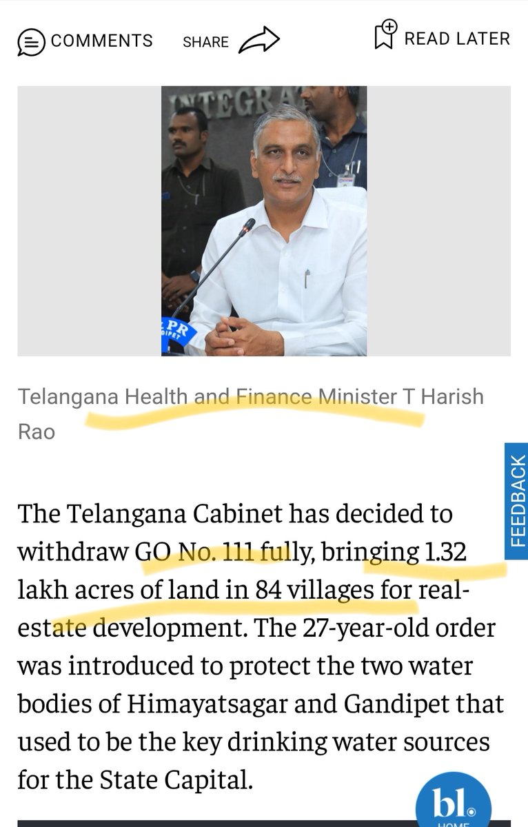 RishiYadav17642's tweet photo. మే 18, 2023న మీ ప్రభుత్వం జిఓ నంబర్ 111ను పూర్తిగా ఉపసంహరించుకోవాలని నిర్ణయించింది, 84 గ్రామాల్లో 1.32 లక్షల ఎకరాల భూమిని రియల్ ఎస్టేట్ అభివృద్ధి కోసం తీసుకువచ్చింది. మీరు కాదా?
మేరు చేస్తా సంసారం మేము చస్తా వాభిచారం ఎలా ఐతది?
#go111 @KTRBRS @RamMohanINC @PettemINC #teamlapha https://t.co/Yc0a9a0jgn