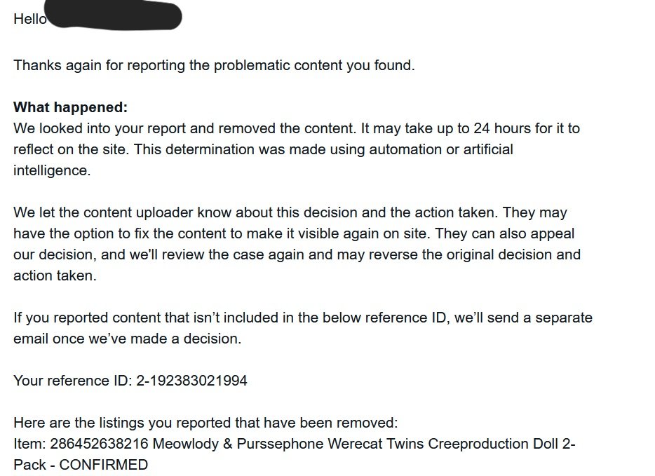 RetiredSpies's tweet photo. Reminder to Monster High fans to report the twins (Meowlody and Purrsephone) eBay scalper listings before April 2nd.
eBay sellers have to ship "pre-sale" items within 30 days. If you report them now, their listings will be removed. ๐
#creeproductions https://t.co/aXYZUe75NU