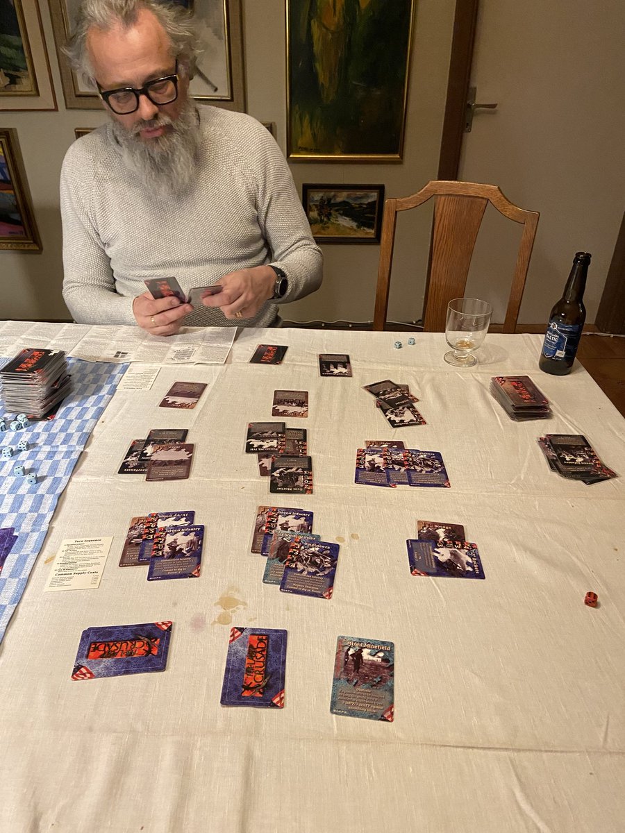 Gaming weekend 
Shield of Cholm for ASL <a href="/MultiManPub/">Multi-Man Publishing</a>
Asia Engulfed, <a href="/gmtgames/">GMT Games</a> 
Quartermaster General WWI
The Last Crusade