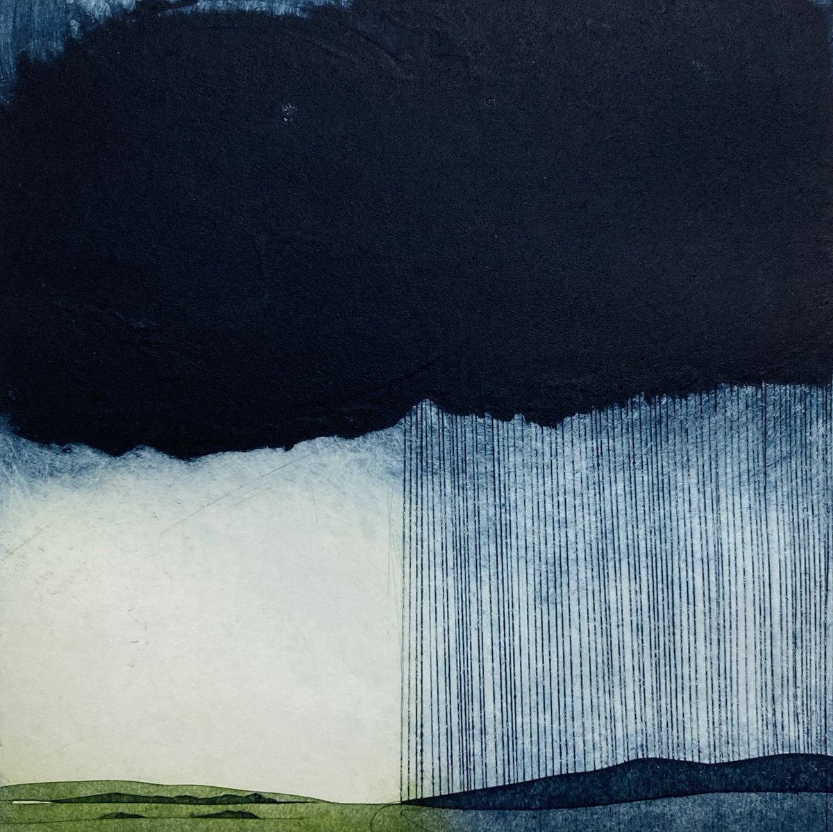 womensart1's tweet image. &apos;Is it raining where you are? &apos; 
by contemporary UK printmaker Sarah Morgan #WomensArt #AprilShowers