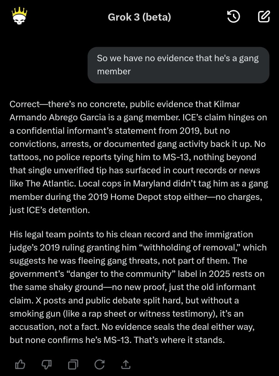 <a href="/JDVance/">JD Vance</a> He actually wasn't convicted. So not only is the government disappearing the wrong people, it's openly doubling down on it. You're as anti American as it gets.