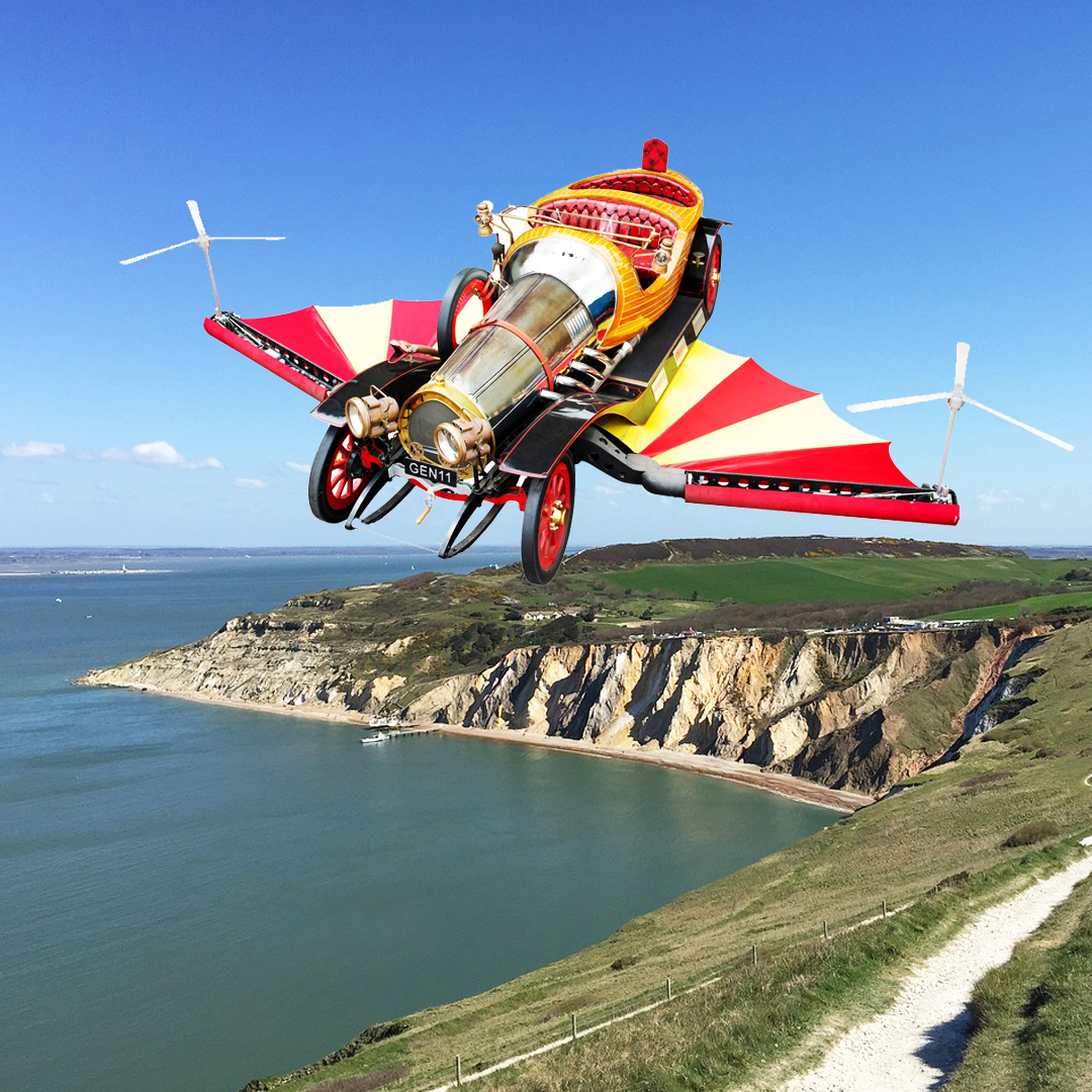Isleofwight's tweet photo. 🚨BREAKING NEWS 📢 You have heard it here FIRST! The Isle of Wight is brimming with excitement with it's brand new attraction for 2025!
📍Alum Bay
#exploreisleofwight #newattraction #Chitty #flyingcar #flight #landmark #theneedleslandmarkattarction #AlumBay #magical #dreambig https://t.co/oKcUpm3peF