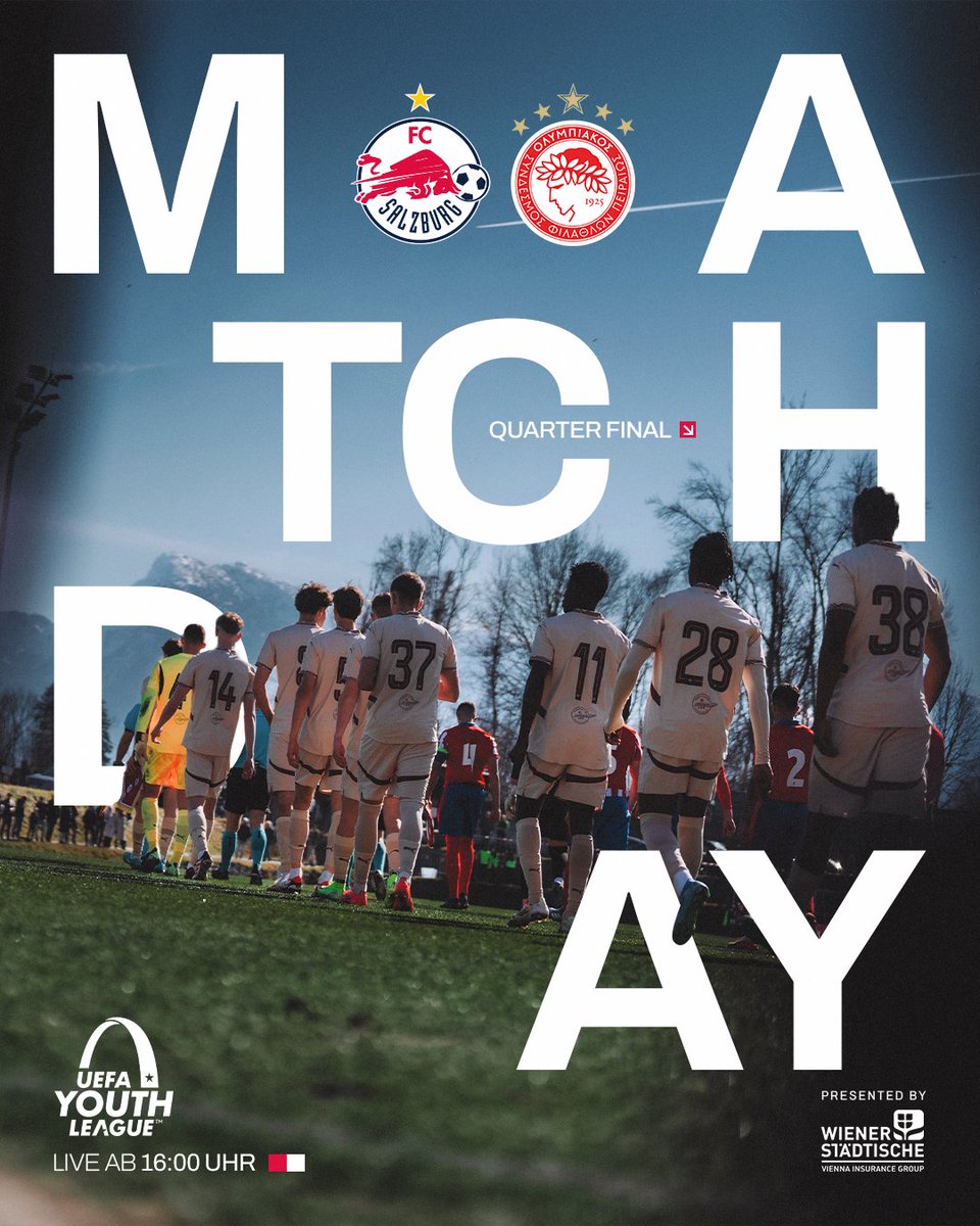 FCRBS_en's tweet photo. 🔥 MATCHDAY 🔥

The quarter-final of the @UEFAMensYouth takes place today, and we're taking on reigning champions @olympiacosfc at home 🤝

Join us at 16:00 CET for what promises to be a thrilling affair ⏰

#SALOLY 🔴⚪️ https://t.co/1IoX2TSaHE