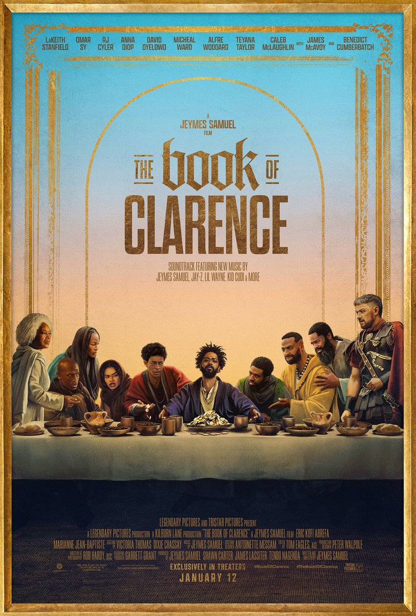 After witnessing Jesus' power, a cynical hustler schemes to improve his fortunes by pretending to be the messiah — and ends up getting a lesson in faith.

#TheBookOfClarence (2024) by <a href="/TheBullitts/">THE BULLITTS</a>, now streaming on <a href="/NetflixIndia/">Netflix India</a>.